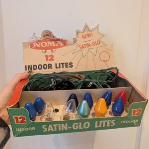 Satin-Glo Indoor Lites - Multicolor Vintage Christmas Lights